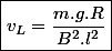 \boxed{v_{L}=\frac{m.g.R}{B^{2}.l^{2}}}